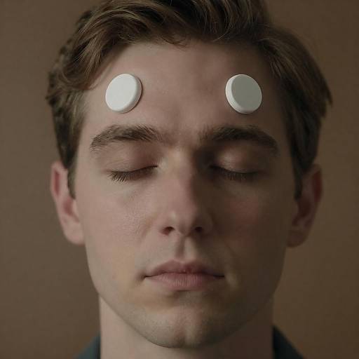 Cinematic Close-Up of Man with Electrodes