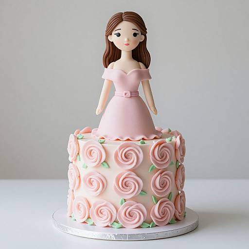 3D Customized Floral Lady Cake