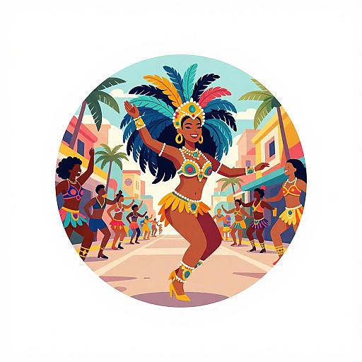 Samba Dancer at Carnival Parade