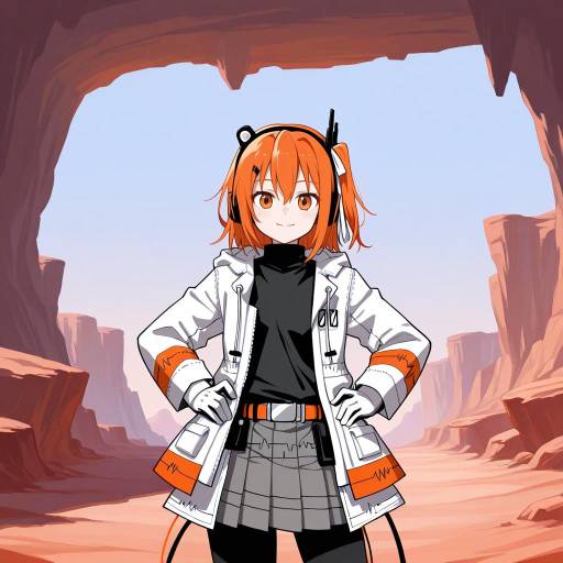Cowgirl in Rugged Canyon with Style