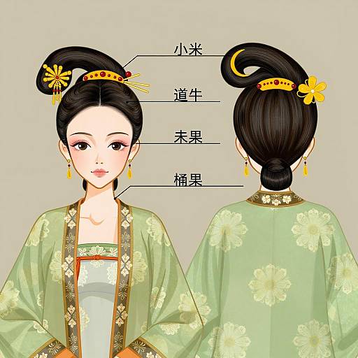 Elegant Asian Woman in Traditional Attire