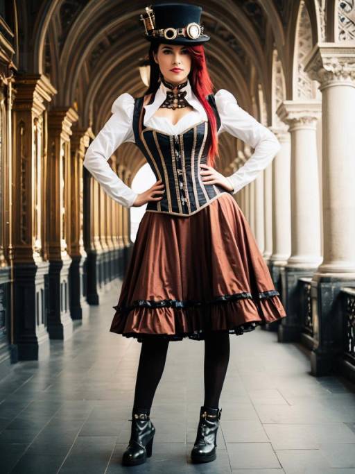 Elegant Steampunk Lady Cosplay Photo