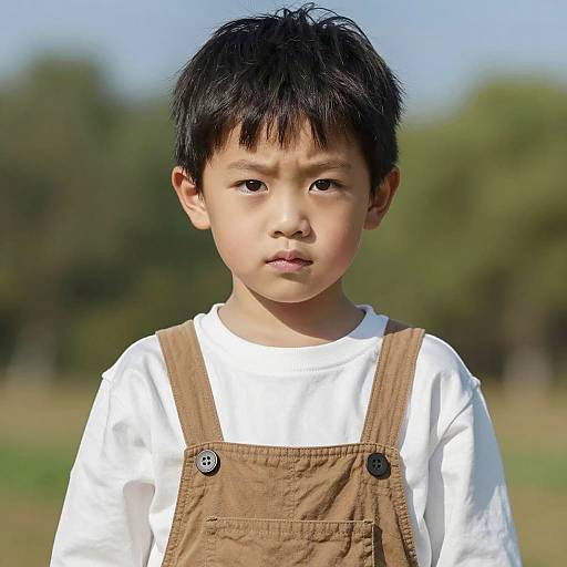 Charming Young Boy in Casual Outfit