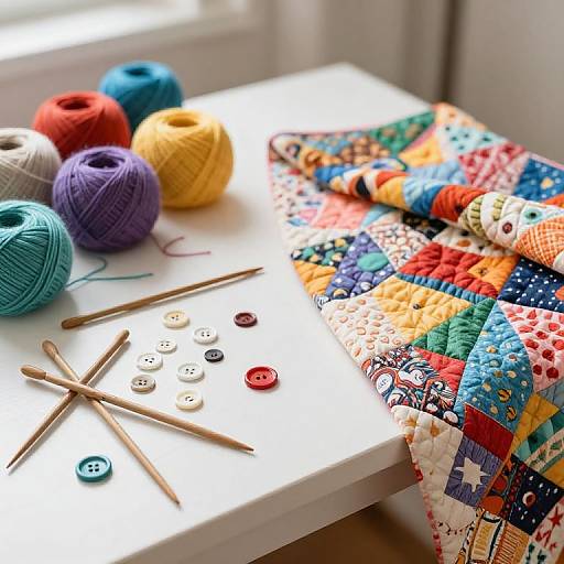 Cozy Handmade Crafts Workspace