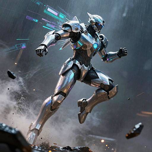 Elegant Quantum Hacker in Cyber Armor