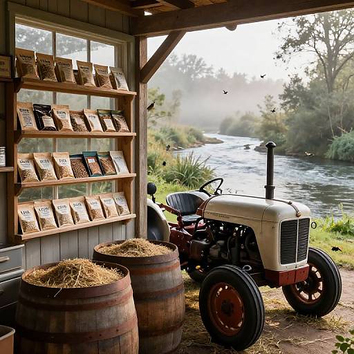 Rustic Riverside Feed and Seed Store