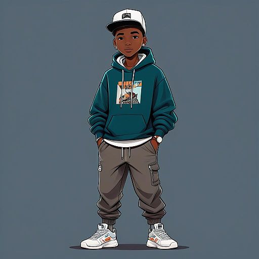 Stylish Teen Boy Cartoon Illustration