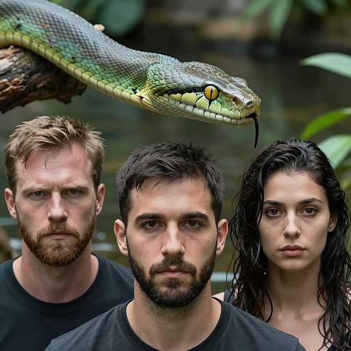 Intense Encounter with a Green Snake