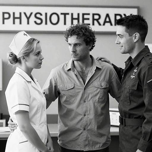 Physiotherapy Support in Black and White
