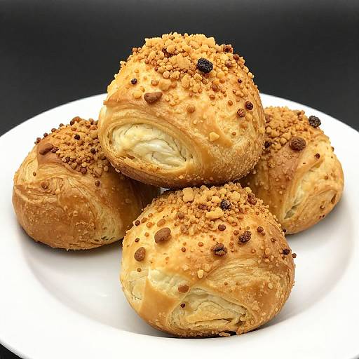 Artfully Stacked Golden-Brown Pastries