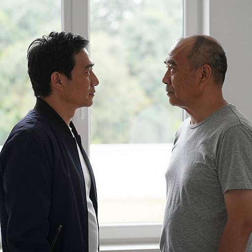 Intense Conversation Between Two Men Inside