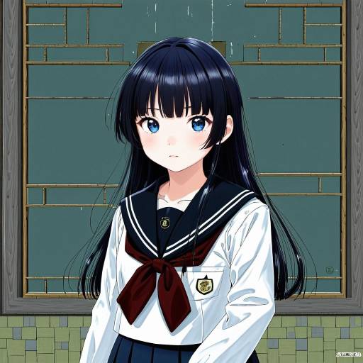 Illustration of Akebi komichi, akebi-chan no serafuku in the style of Kamiya tomoe