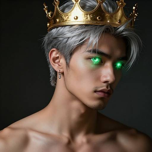 Photorealistic Masculine Earring Portrait