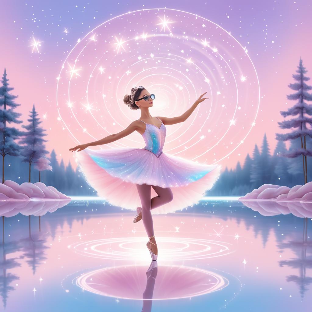 Whimsical Ballerina on a Crystal Lake