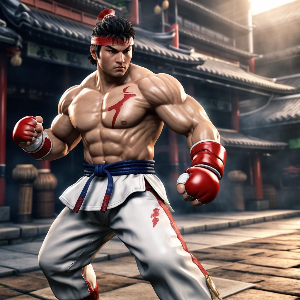 Photorealistic Ryu from Tekken on iPhone