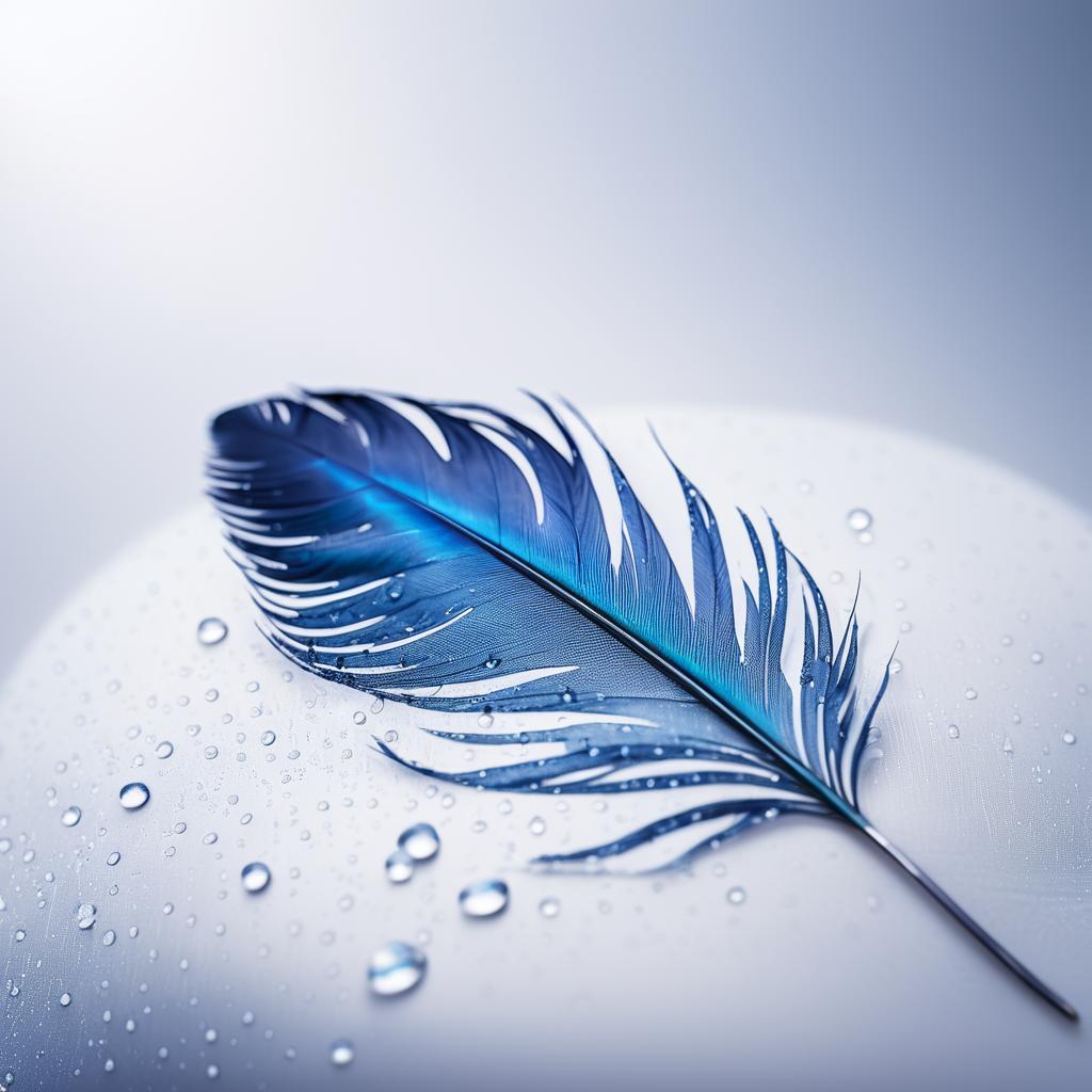 Minimalist Feather on Soft Fabric