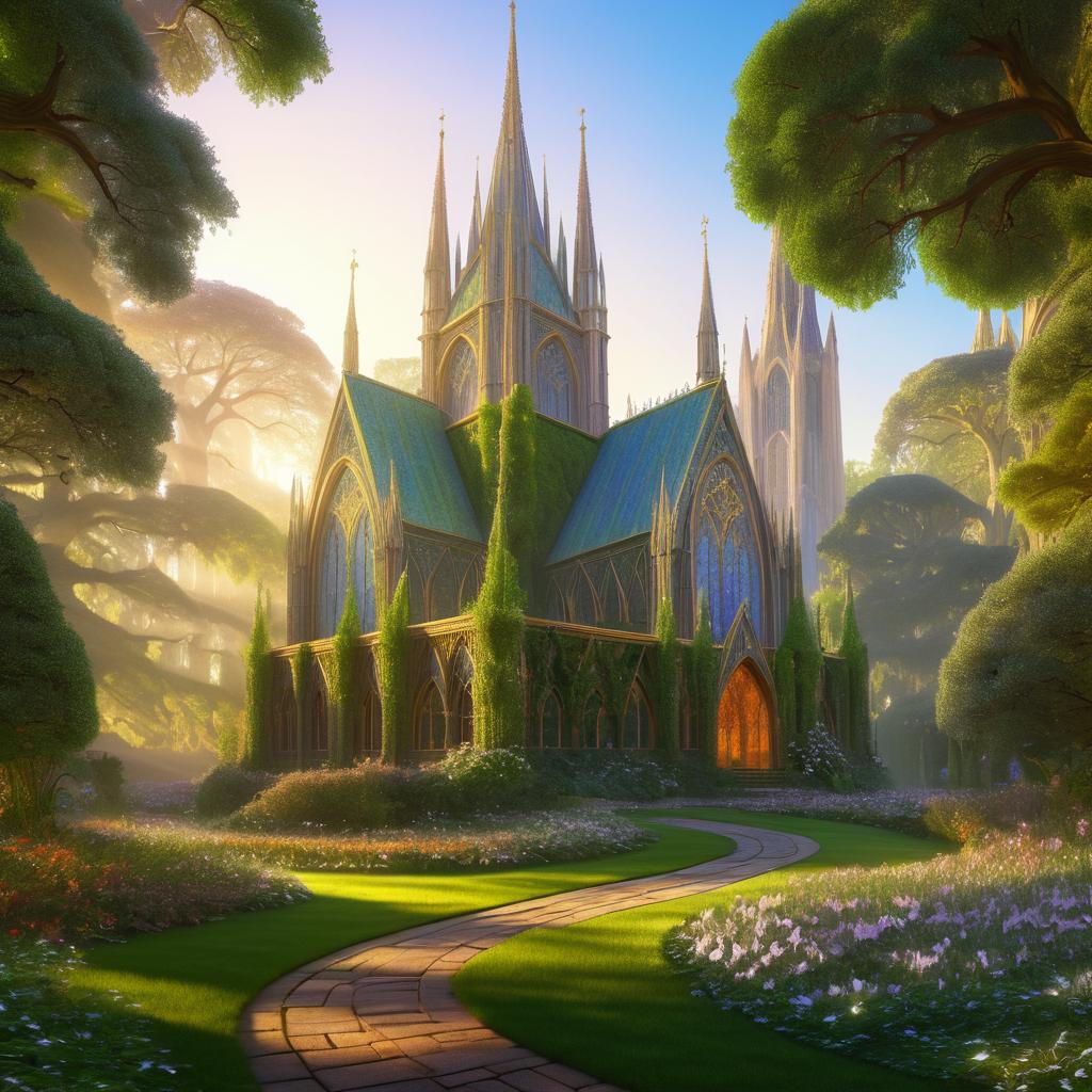 Elven Cathedral in Enchanted Garden