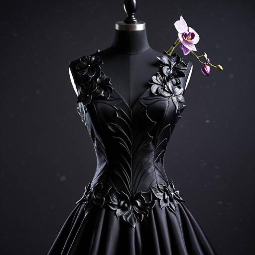 Elegant Black Orchid Cosplay Costume Design