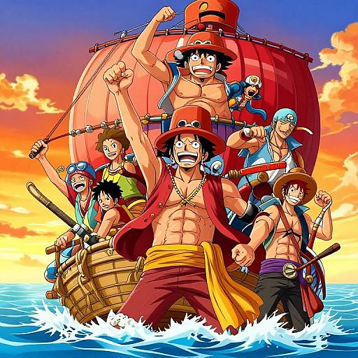 Colorful anime-style illustration of 