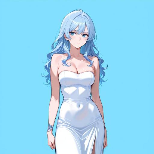 Athletic Girl in Strapless Dress Portrait Athletic Girl in Strapless Dress Portrait