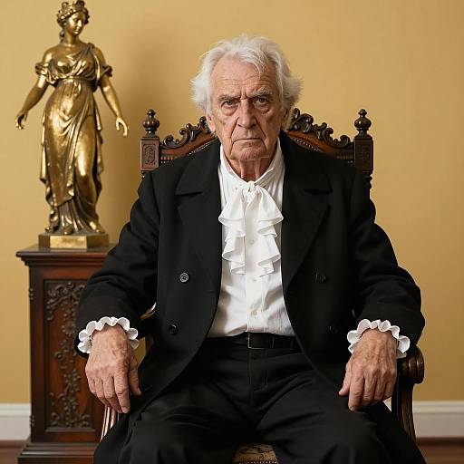 Elderly Man in Ornate Setting