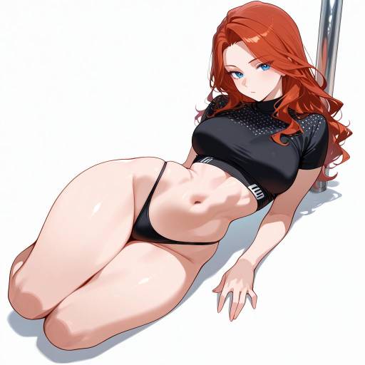 Alluring Solo Model Lying on Polka-Dot Alluring Solo Model Lying on Polka-Dot