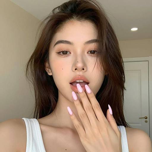 Close-Up Selfie of Young Woman