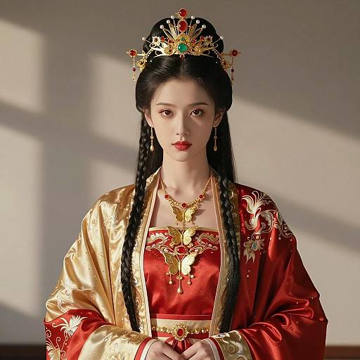 Regal Olympic Empress Costume Portrait