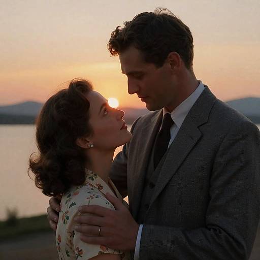 1940s Romantic Sunset Portrait