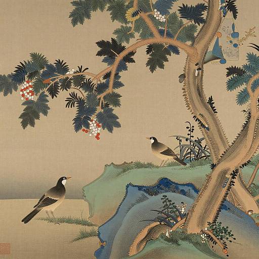 Maruyama Ōkyo Naturalistic Bird Ritual Landscapes