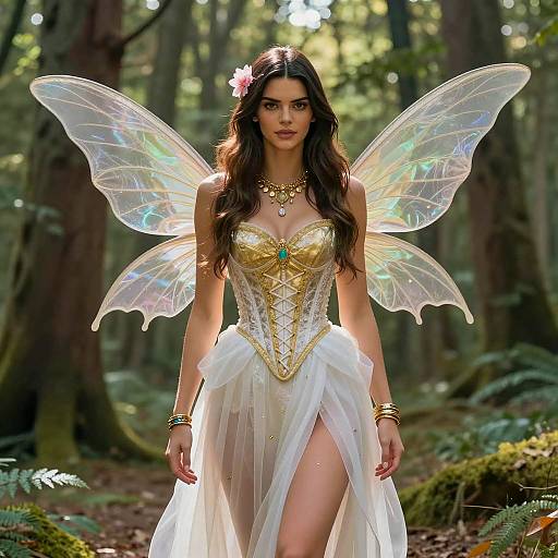 Kendall Jenner as a Photorealistic Fairy Queen