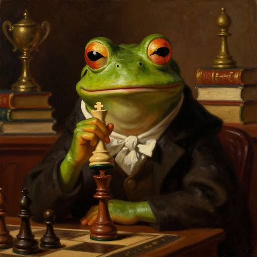 Pepe the Frog Chess Grandmaster Portrait
