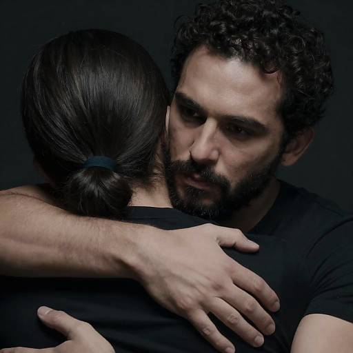 Intense Embrace in Low Light