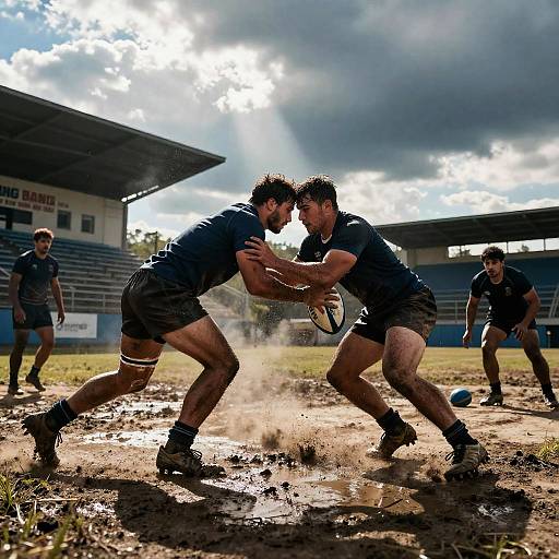 Epic Rugby Training in Moody Atmosphere