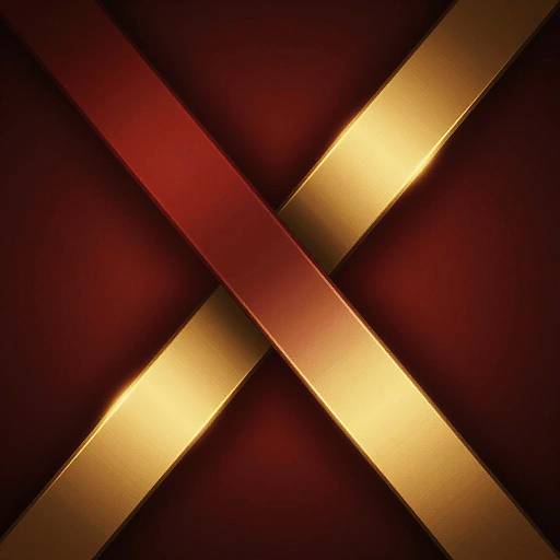 Dark Red and Gold Abstract Geometry