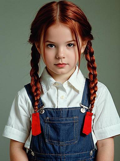 Cute Infant Costume with Tails and Braids