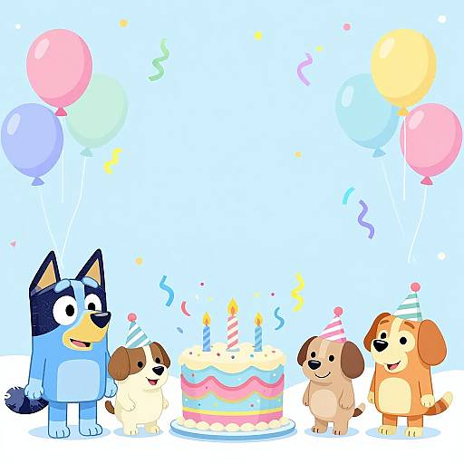 Bluey Birthday Party Wallpaper