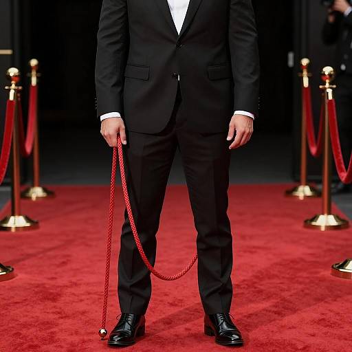 Mysterious Man on Red Carpet Scene