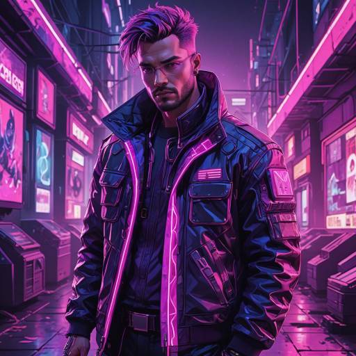 Vibrant Cyberpunk Neon Artwork