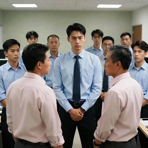 Tense Office Showdown Among Colleagues