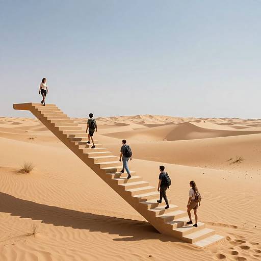 Desert of Floating Staircases Exploration