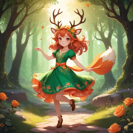Whimsical Dance of the Enchanted Girl Whimsical Dance of the Enchanted Girl