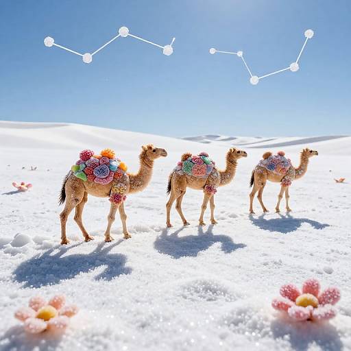 Candy Desert with Sugar-Cube Stars