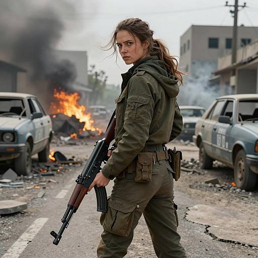 Cinematic Portrait of a Resilient Warrior