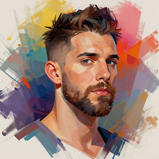 Vibrant Gay Man Digital Portrait