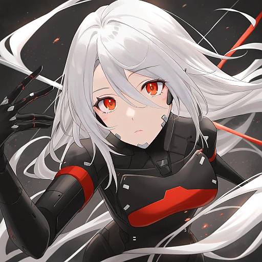 Illustration of Ariane yeong, signalis in the style of Kanaria hisagi