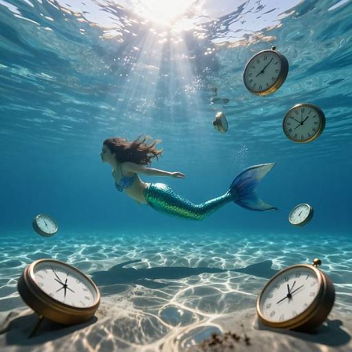 Surreal Underwater Realm of Melting Time