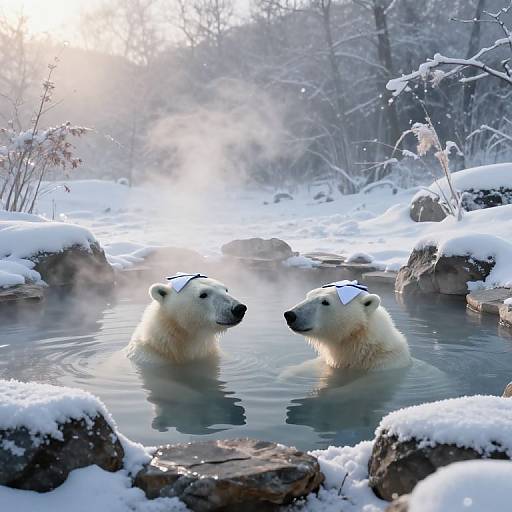Surreal Arctic Onsen Serenity