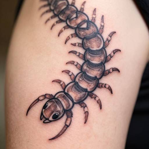 Tribal Centipede Tattoo Design