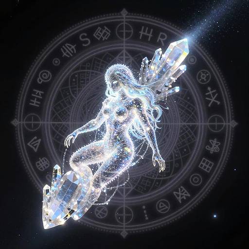 Luminous Relic Over Crystal Comet Tail